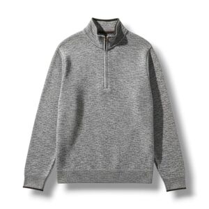 Vintage Weatherproof Men’s Gray 1/4 Zip Fleece Pullover Sweater - Size Medium